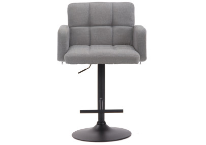 Sgabello Los Angeles in tessuto grigio,nero