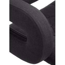 Tabouret de bar Dublin, tissu, noir