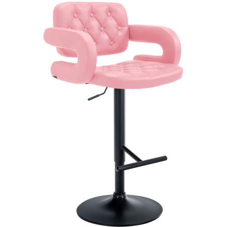 Tabouret de bar Dublin, noir rose