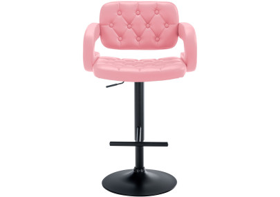 Tabouret de bar Dublin, noir et rose