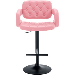 Tabouret de bar Dublin, noir rose