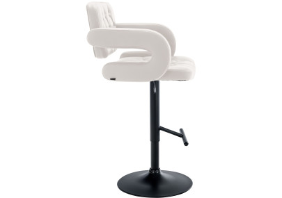 Sgabello Dublin in similpelle bianco,nero