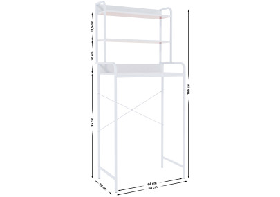 Mueble para lavadora Darby con estantes Blanco