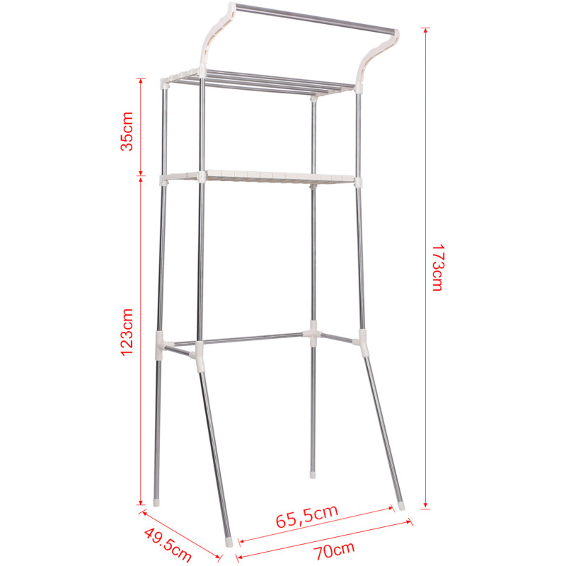 Étagère blanche pour machine à laver Ellsworth