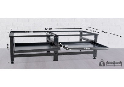 Pedestal Tampa doble para lavadoras Negro