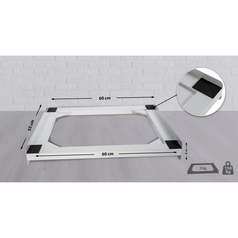 Cadre de raccordement pour machine à laver Belton blanc