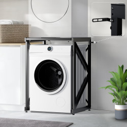 Étagère pour machine à laver Caleb, noire