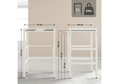 Étagère blanche pour machine à laver Gannet