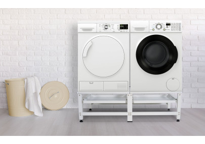 Pedestal Tampa doble para lavadoras Blanco