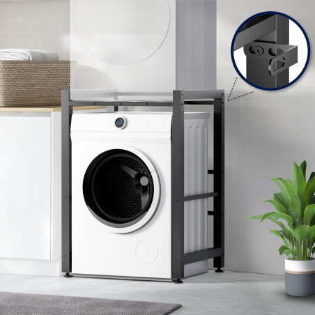 Estante para lavadoras Medina Negro