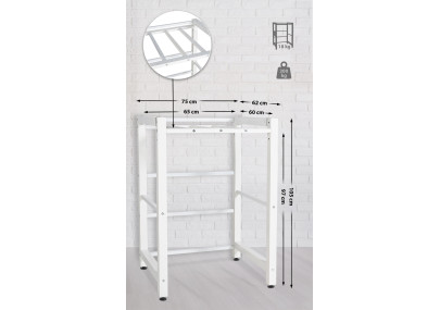 Étagère pour machine à laver Medina blanche