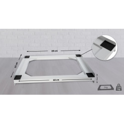 Cadre de raccordement pour machine à laver Belton blanc