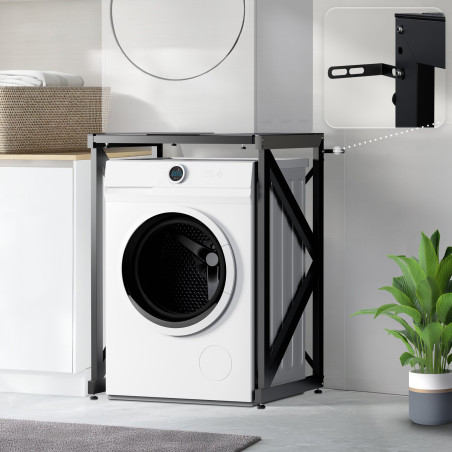 Étagère pour machine à laver Caleb, noire