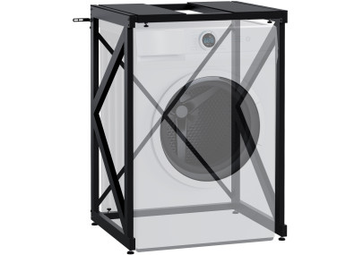 Étagère pour machine à laver Caleb, noire