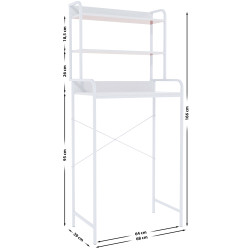 Scaffale per lavatrice Darby bianco