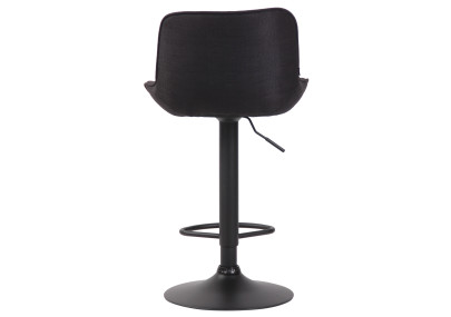 Taburete de bar Lentini en tela Negro,Negro