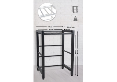 Étagère pour machine à laver Medina noire