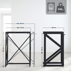 Étagère pour machine à laver Caleb, noire