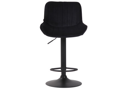 Tabouret de bar Lentini en velours noir