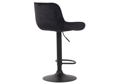 Tabouret de bar Lentini velours noir noir