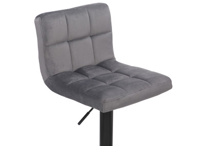 Lot de 2 tabourets de bar Feni en velours gris