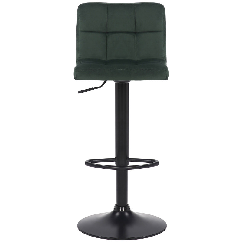 Ensemble de 2 tabourets de bar Feni en velours vert