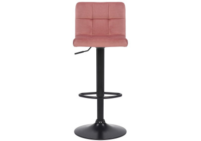 Lot de 2 tabourets de bar Feni en velours rose
