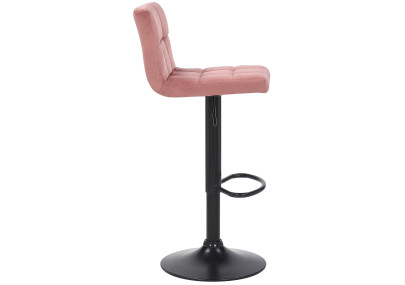 Lot de 2 tabourets de bar Feni en velours rose
