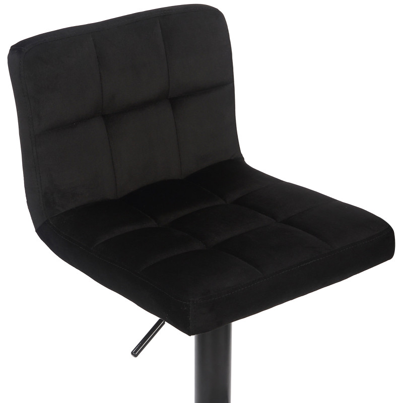 Ensemble de 2 tabourets de bar Feni en velours noir