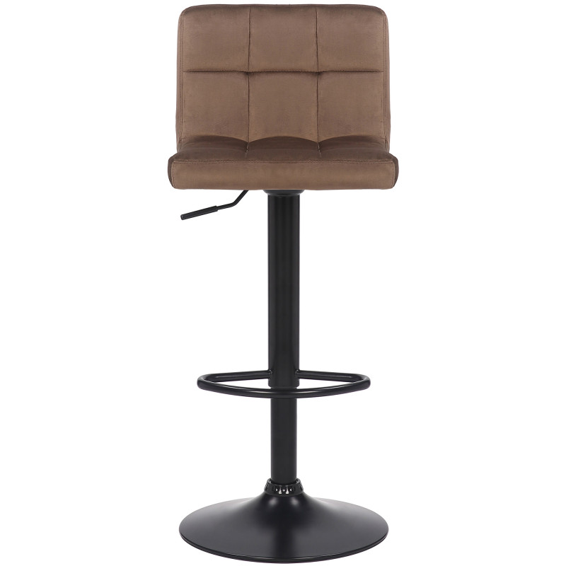 Ensemble de 2 tabourets de bar Feni en velours marron
