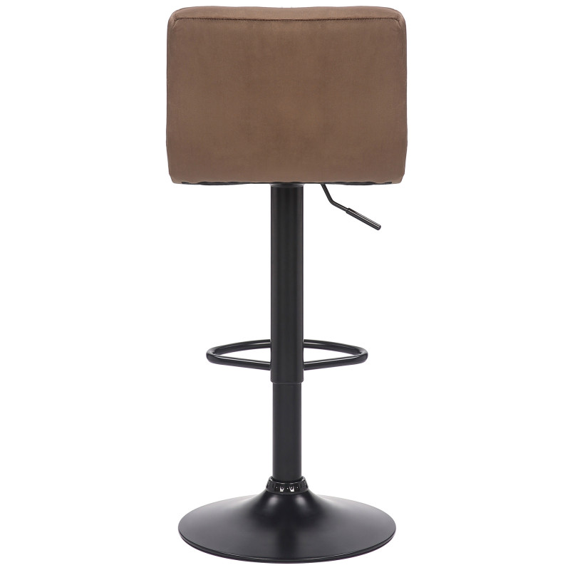 Ensemble de 2 tabourets de bar Feni en velours brun