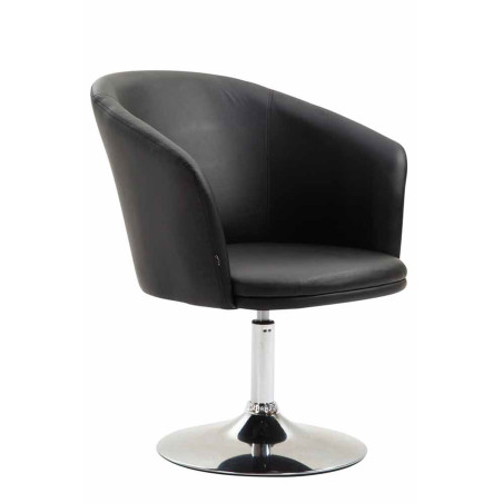 Fauteuil Lounger Arcade en similicuir noir