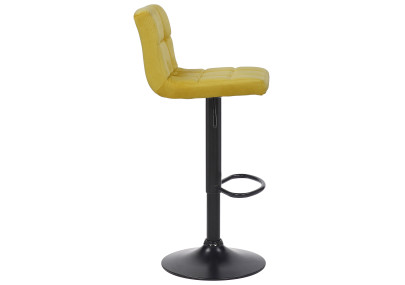Set di 2 sgabelli bar Feni in velluto giallo