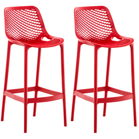 Lot de 2 tabourets de bar Air, rouges