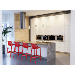 Ensemble de 2 tabourets de bar Air rouge