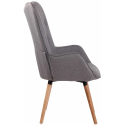 Poltrona lounge Ashford in tessuto grigio,natura