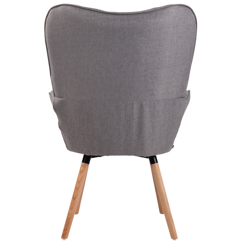 Chaise longue Ashford en tissu gris naturel