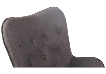 Chaise longue Ashford en tissu naturel gris foncé