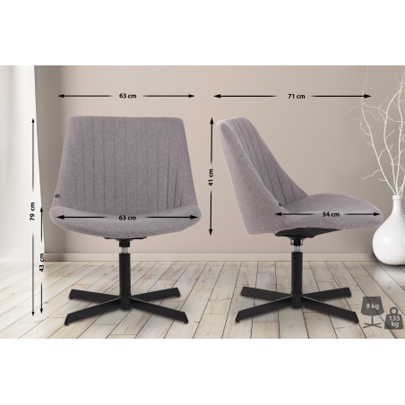 Fauteuil Granby gris