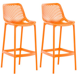 Ensemble de 2 tabourets de bar Air orange