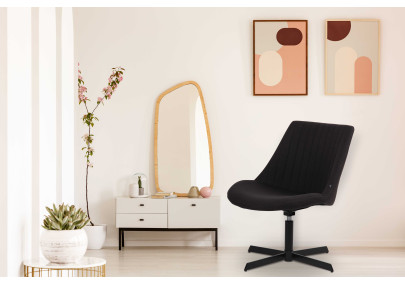 Sedia da Lounge Granby nero