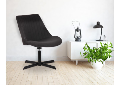 Sedia da Lounge Granby nero