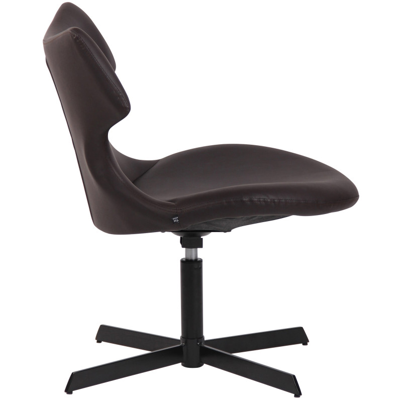 Chaise longue Welland en similicuir marron