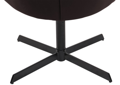 Sedia da lounge Welland in similpelle marrone