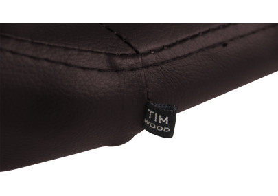 Chaise longue Welland en similicuir marron