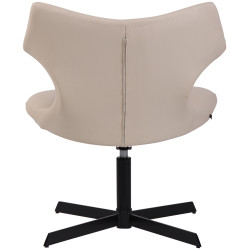 Sedia da lounge Welland in similpelle crema