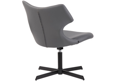 Chaise longue Welland en similicuir gris