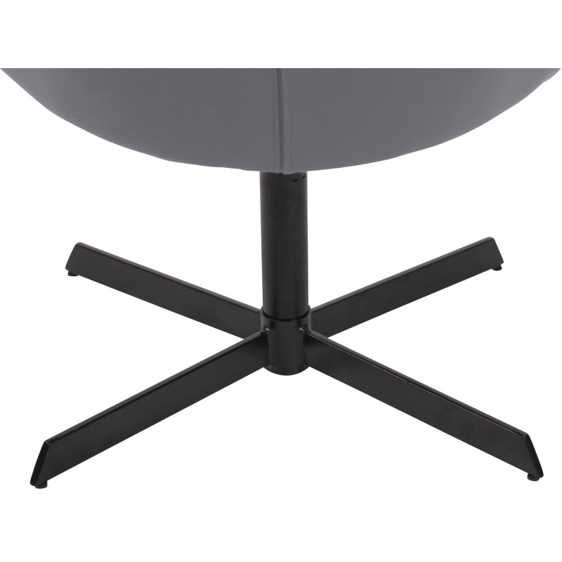 Sedia da lounge Welland in similpelle grigio