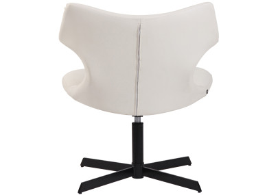 Chaise longue Welland en similicuir blanc