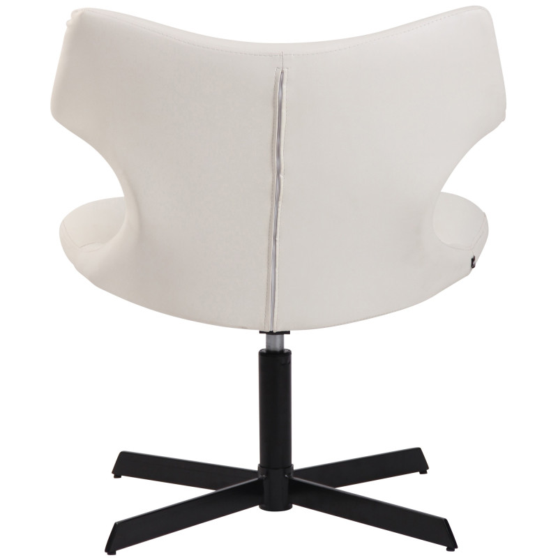 Sedia da lounge Welland in similpelle bianco